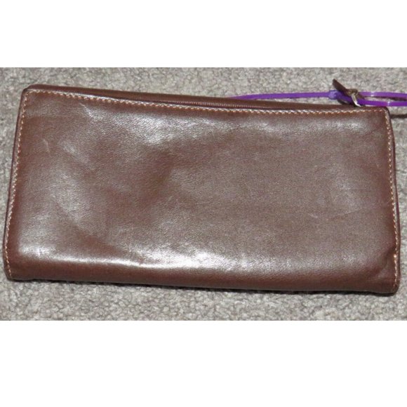 Vintage Gino Velentini Vera Pelle Brown Leather Tri Fold Wallet - Picture 11 of 12